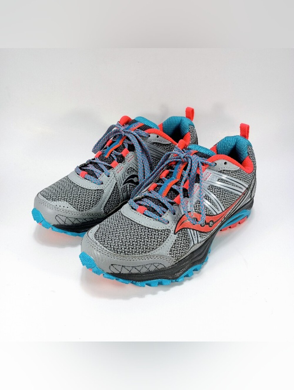 Saucony Excursion TR10 Womens 7 Wide Fit Gray Running Shoes Sneakers - Picture 5 of 10